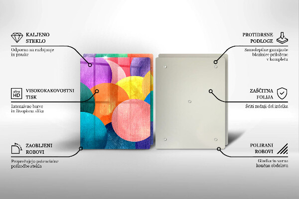 Cache plaque de cuisson Cercles colorés