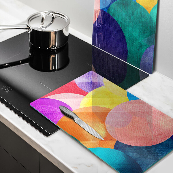 Cache plaque de cuisson Cercles colorés