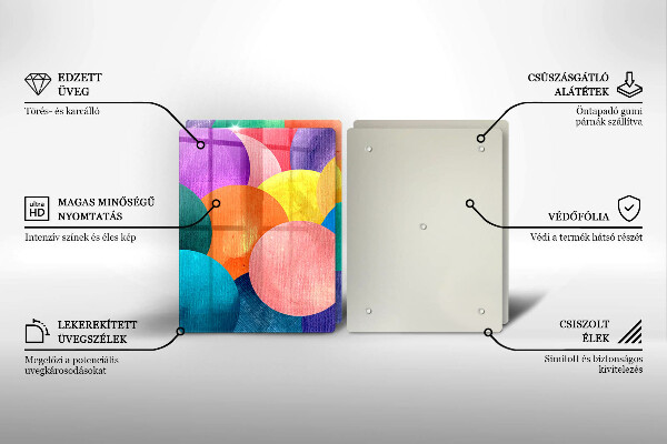 Cache plaque de cuisson Cercles colorés