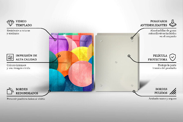 Cache plaque de cuisson Cercles colorés