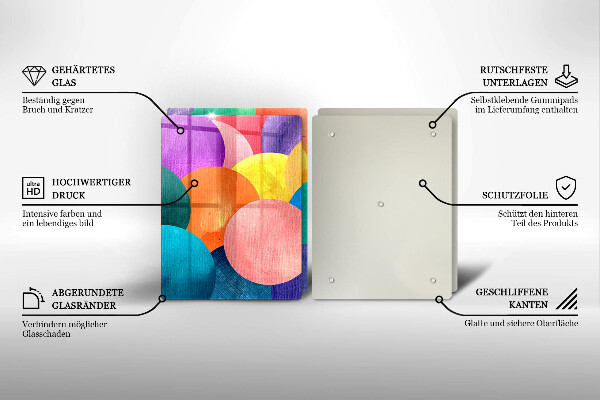 Cache plaque de cuisson Cercles colorés