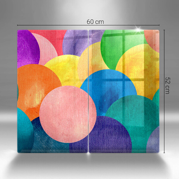 Cache plaque de cuisson Cercles colorés