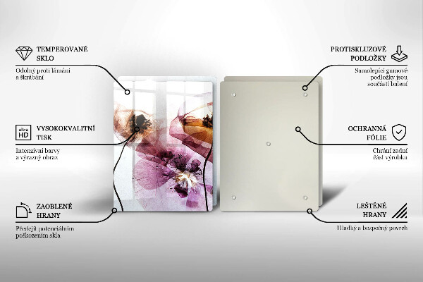 Cache plaque de cuisson Fleurs délicates