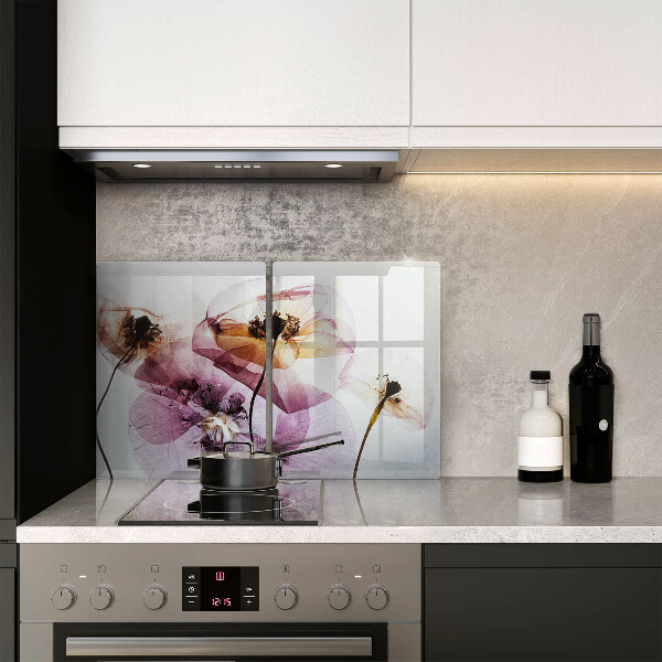 Cache plaque de cuisson Fleurs délicates