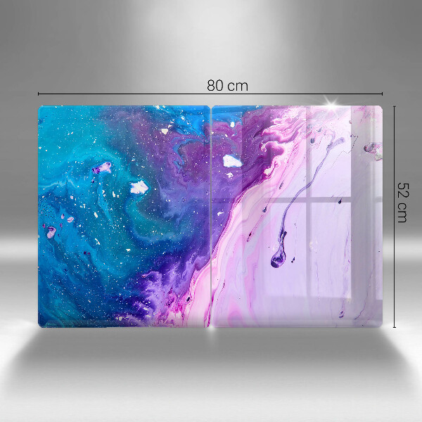 Cache plaque de cuisson Encres d'abstraction