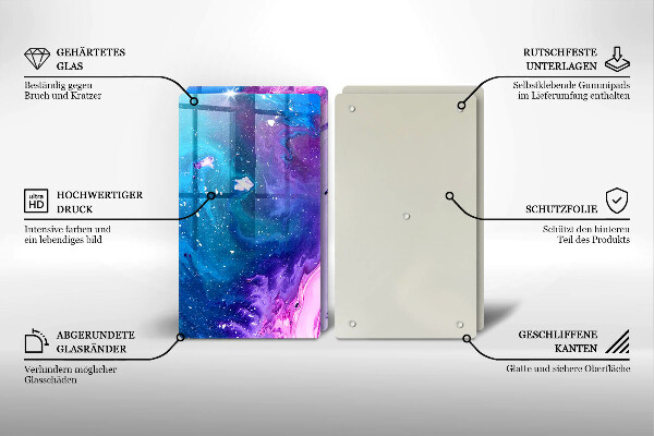 Cache plaque de cuisson Encres d'abstraction