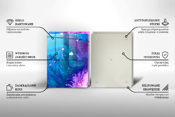 Cache plaque de cuisson Encres d'abstraction