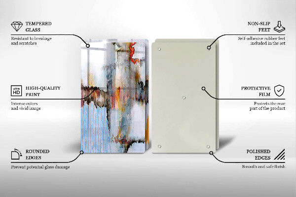 Cache plaque de cuisson Peintures abstraites