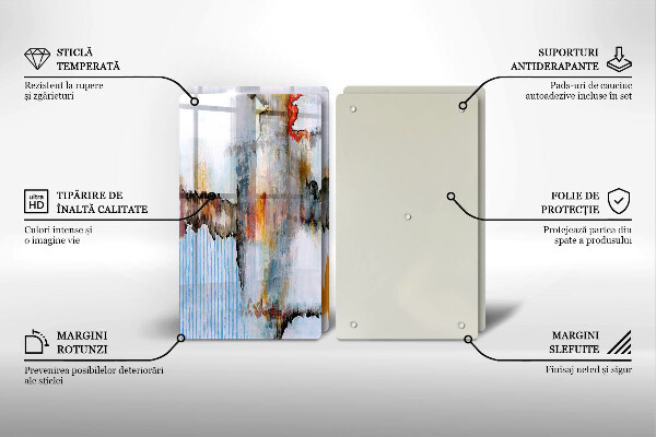 Cache plaque de cuisson Peintures abstraites