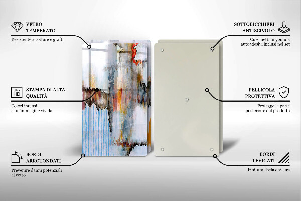 Cache plaque de cuisson Peintures abstraites