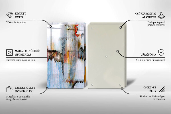 Cache plaque de cuisson Peintures abstraites