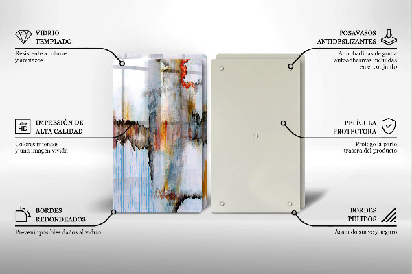 Cache plaque de cuisson Peintures abstraites