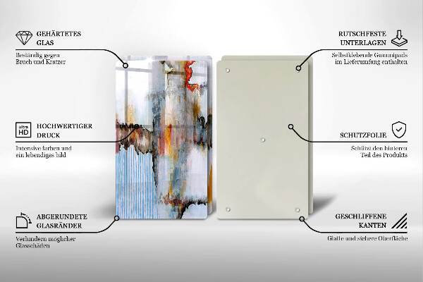 Cache plaque de cuisson Peintures abstraites