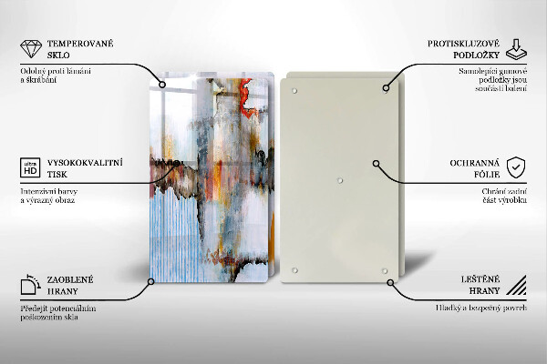 Cache plaque de cuisson Peintures abstraites