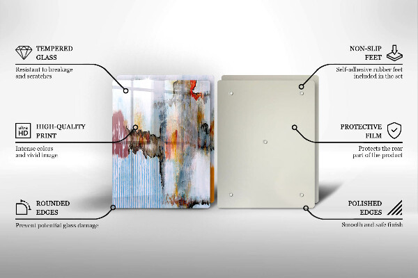 Cache plaque de cuisson Peintures abstraites