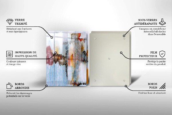 Cache plaque de cuisson Peintures abstraites