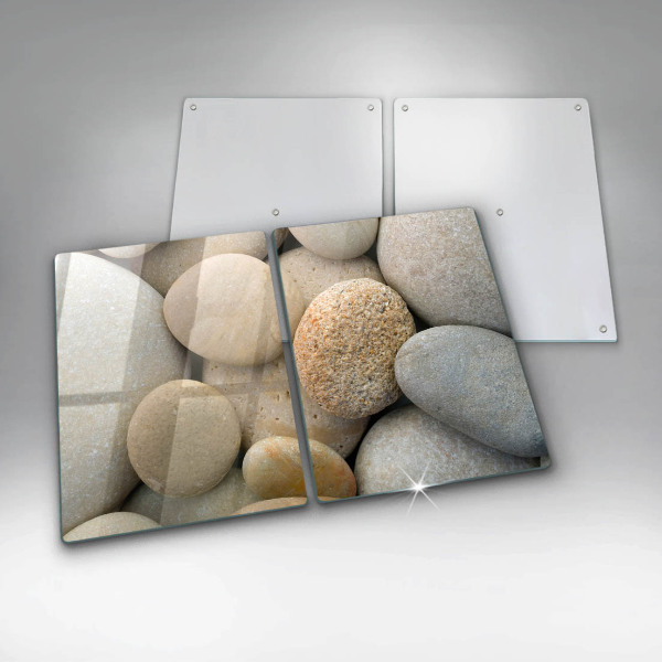 Cache plaque de cuisson Modèle de pierres ovales