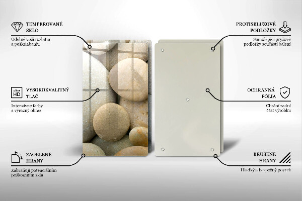 Cache plaque de cuisson Modèle de pierres ovales