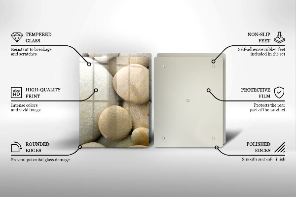 Cache plaque de cuisson Modèle de pierres ovales