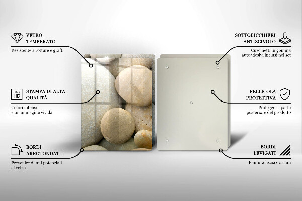 Cache plaque de cuisson Modèle de pierres ovales
