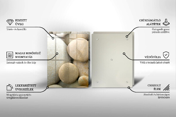 Cache plaque de cuisson Modèle de pierres ovales