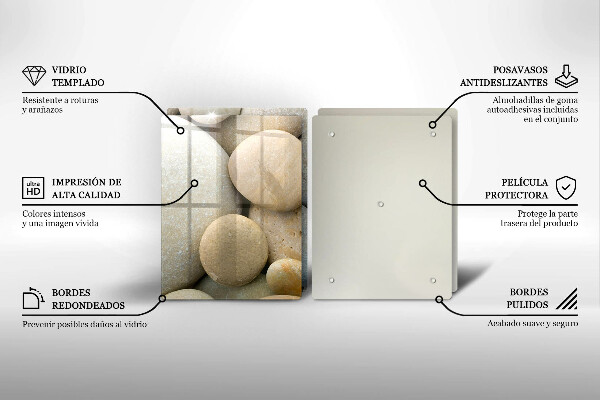 Cache plaque de cuisson Modèle de pierres ovales
