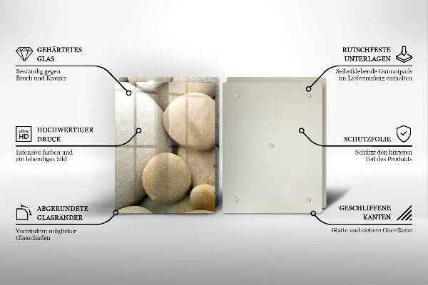 Cache plaque de cuisson Modèle de pierres ovales