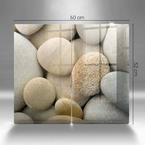 Cache plaque de cuisson Modèle de pierres ovales