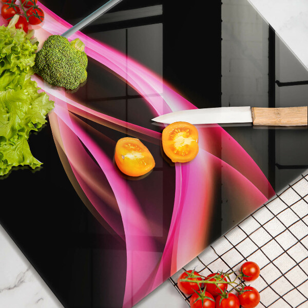 Cache plaque de cuisson Fumée de néon abstraite