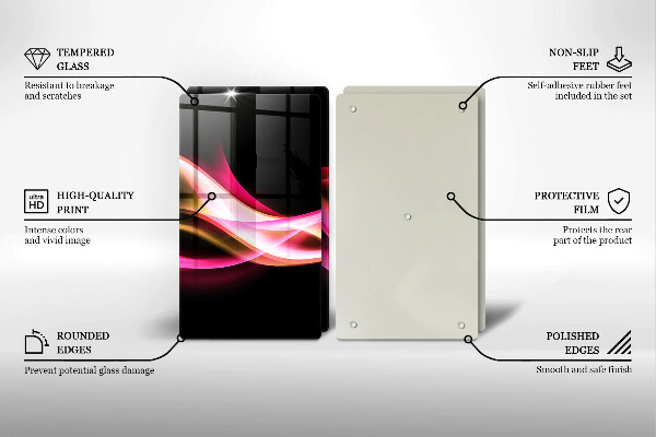 Cache plaque de cuisson Fumée de néon abstraite