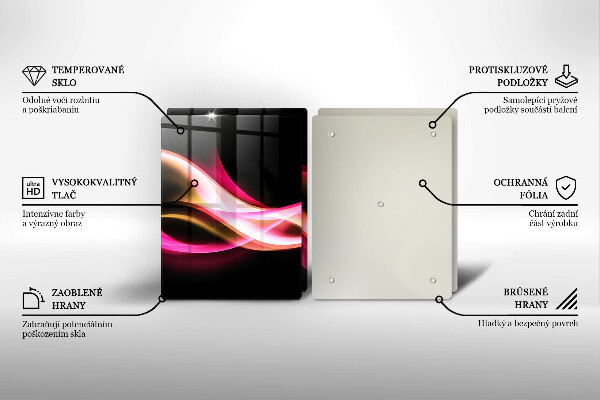 Cache plaque de cuisson Fumée de néon abstraite