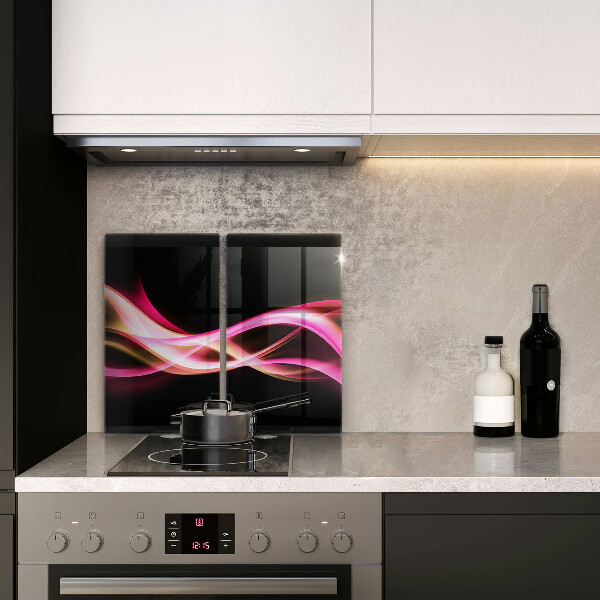 Cache plaque de cuisson Fumée de néon abstraite