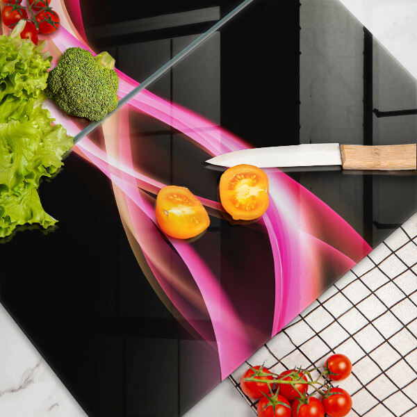 Cache plaque de cuisson Fumée de néon abstraite