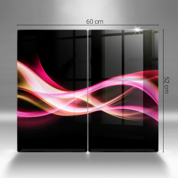 Cache plaque de cuisson Fumée de néon abstraite