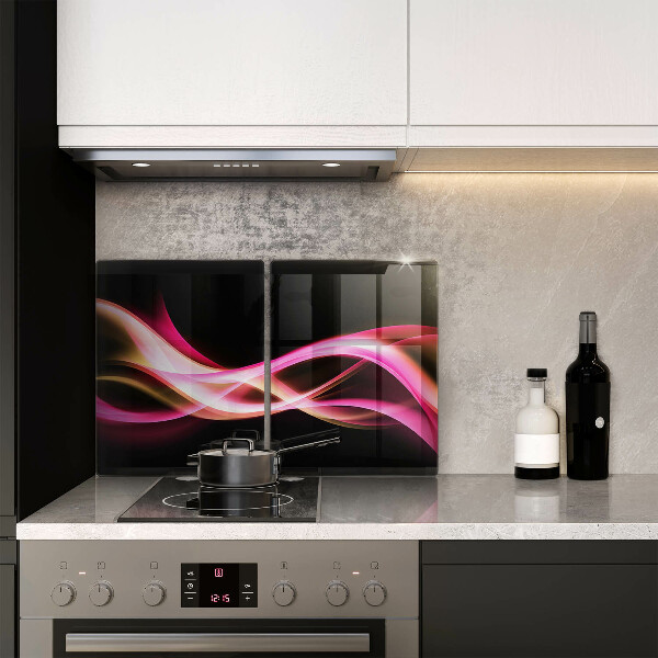 Cache plaque de cuisson Fumée de néon abstraite