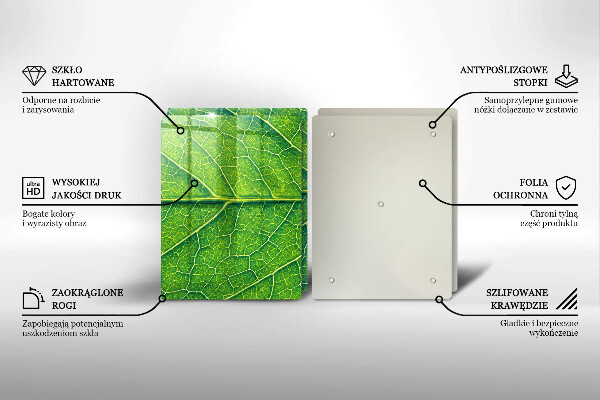 Cache plaque de cuisson Nervures des feuilles naturelles