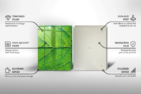 Cache plaque de cuisson Nervures des feuilles naturelles