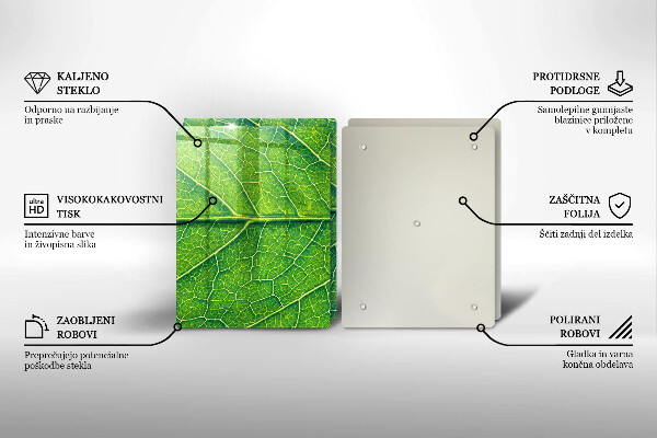 Cache plaque de cuisson Nervures des feuilles naturelles
