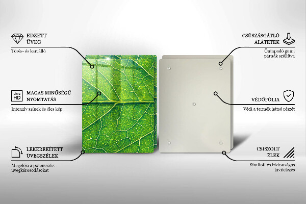 Cache plaque de cuisson Nervures des feuilles naturelles