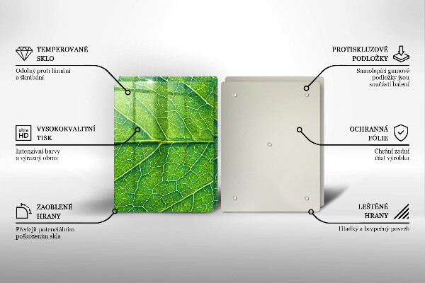 Cache plaque de cuisson Nervures des feuilles naturelles