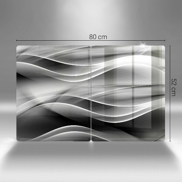 Cache plaque de cuisson Lignes abstraites de fumée