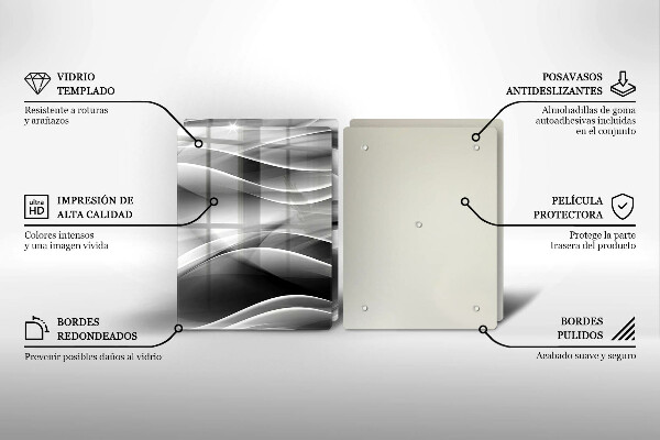 Cache plaque de cuisson Lignes abstraites de fumée