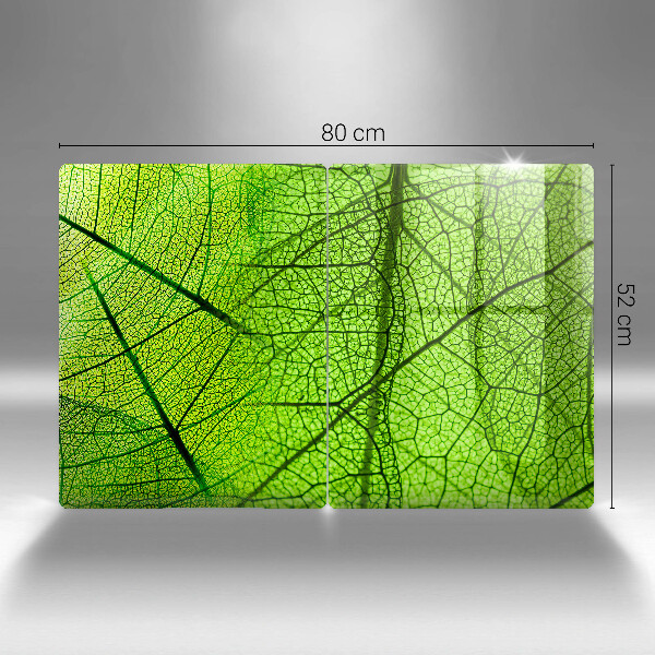 Cache plaque de cuisson Nervures des feuilles naturelles