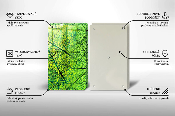Cache plaque de cuisson Nervures des feuilles naturelles