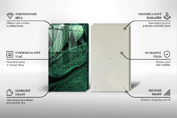 Cache plaque de cuisson Les feuilles de la plante