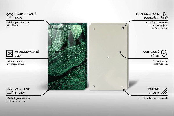 Cache plaque de cuisson Les feuilles de la plante