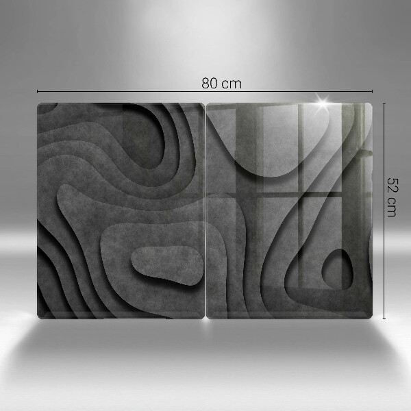 Cache plaque de cuisson Formes de pierre 3D