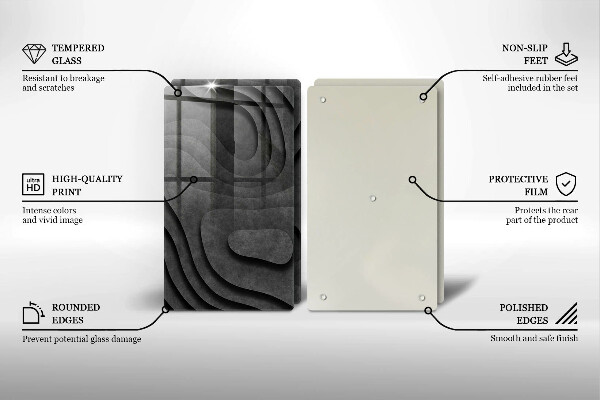 Cache plaque de cuisson Formes de pierre 3D