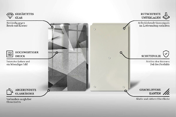 Cache plaque de cuisson Abstraction concrète et nette