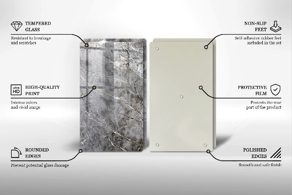 Cache plaque de cuisson Texture de pierre